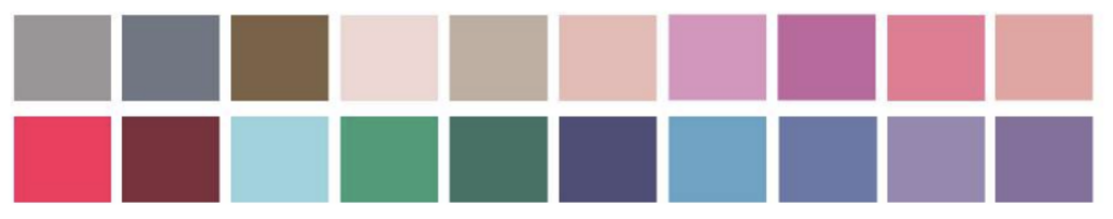 light/fair skin color palette
